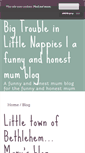 Mobile Screenshot of bigtroubleinlittlenappies.com